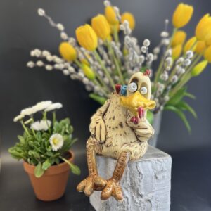Kurczak bez głowy siedzący