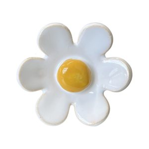 Kwiat Stokrotka biała błyszcząca
